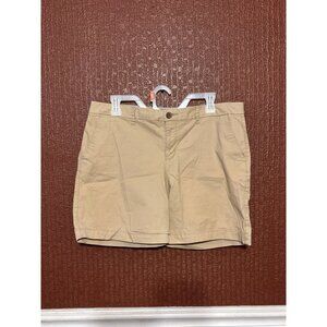 Mid Length Tan Chino Shorts